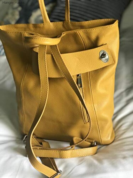 Convertible Italian Leather Backpack Purse Anti-Theft Travel Work Tote